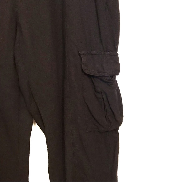 Zara size 6 black linen capri pants - Picture 4 of 6